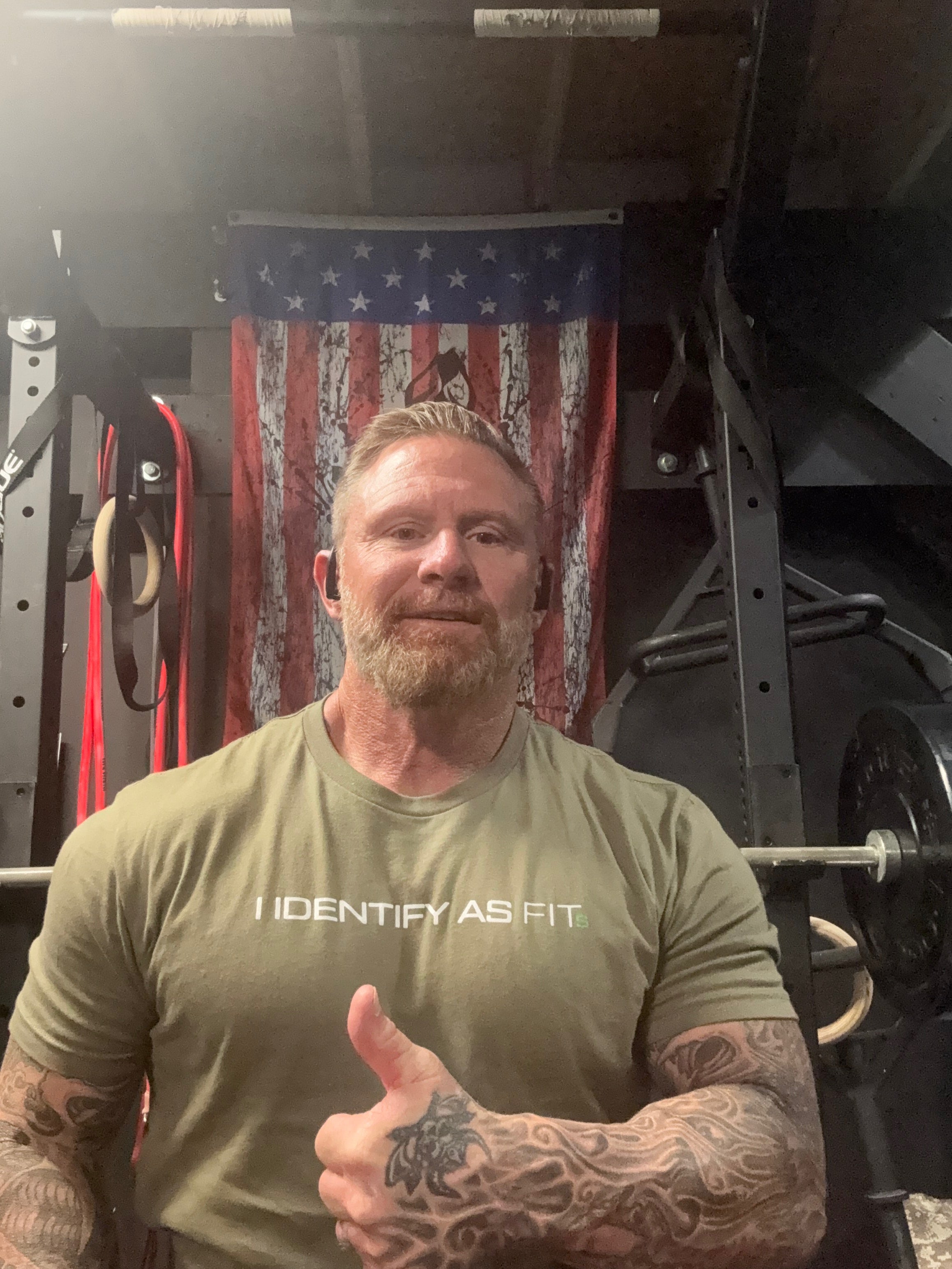 “I IDENTIFY AS FIT” Tee – Green (Ray ‘Cash’ Care Signature Series)
